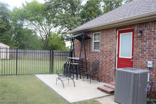 view of patio / terrace featuring cooling unit