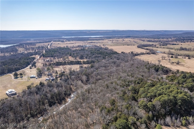 drone / aerial view featuring a rural view