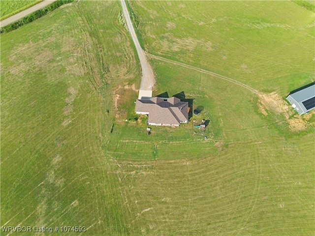 bird's eye view with a rural view