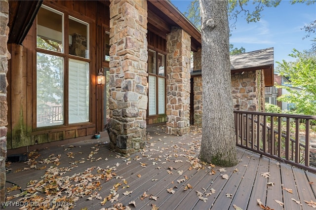 view of wooden terrace