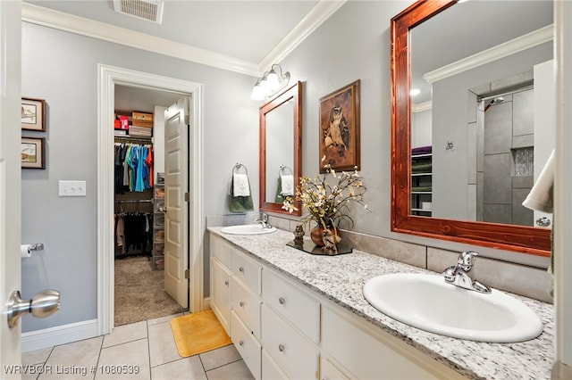 1026 Snow Goose Way, Barling, AR 72923 - full bathroom featuring crown molding, visible vents, and a sink