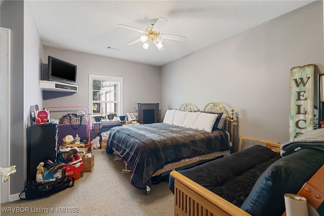 25 Shibley Rd, Van Buren, AR 72956 - carpeted bedroom featuring ceiling fan and a textured ceiling
