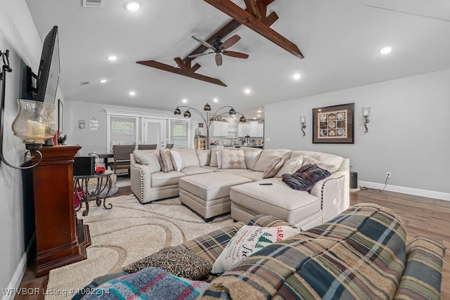 1024 Mourning Dove Way, Barling, AR 72923 - living room with ceiling fan, wood finished floors, and recessed lighting