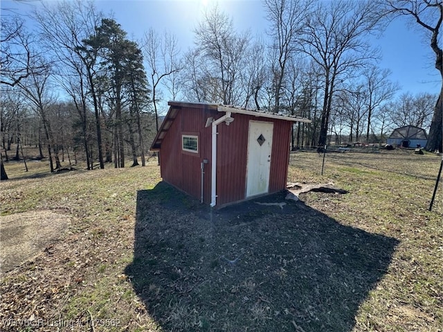 view of shed