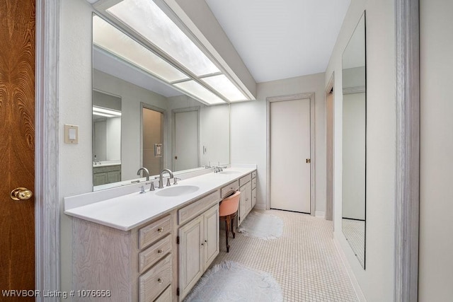 bathroom featuring vanity and tile patterned floors