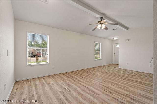 101 Saskatchewan Rd, Roland, OK 74954 - spare room with light wood-style floors, healthy amount of natural light, a ceiling fan, and baseboards