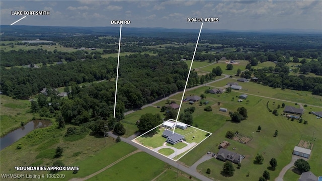 6106 Dean Rd, Alma, AR 72921 - view of property location featuring property boundaries highlighted and a heavily wooded area