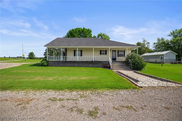 6106 Dean Rd, Alma, AR 72921 - view of front of property with a porch and a front lawn