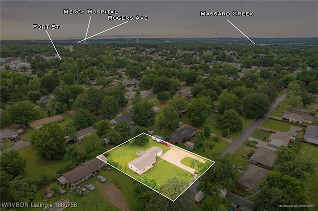 605 6th St, Barling, AR 72923 - birds eye view of property featuring a residential view