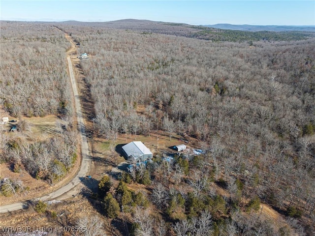 aerial view featuring a mountain view