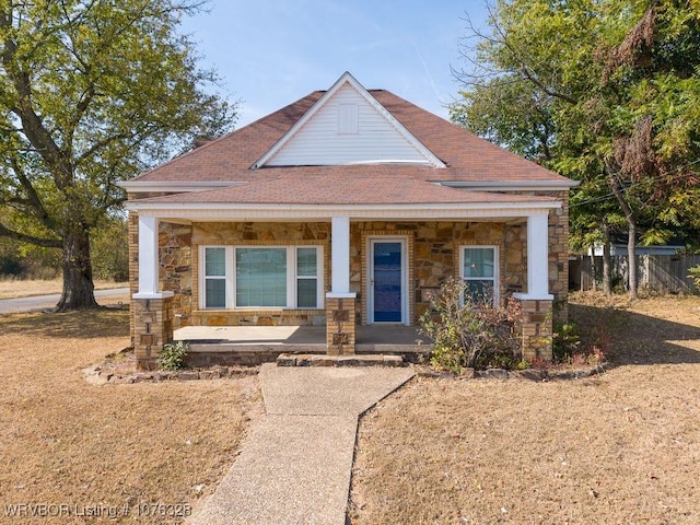 view of front of property with covered porch