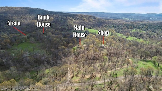 87387 S 4719, Stilwell, OK 74960 - bird's eye view featuring a mountain view