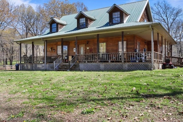 87387 S 4719, Stilwell, OK 74960 - farmhouse inspired home featuring a porch and a front yard