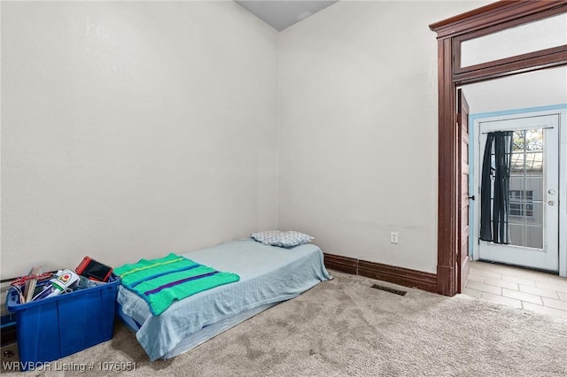 view of carpeted bedroom