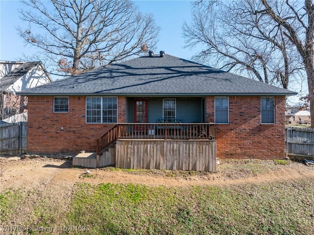 view of rear view of property