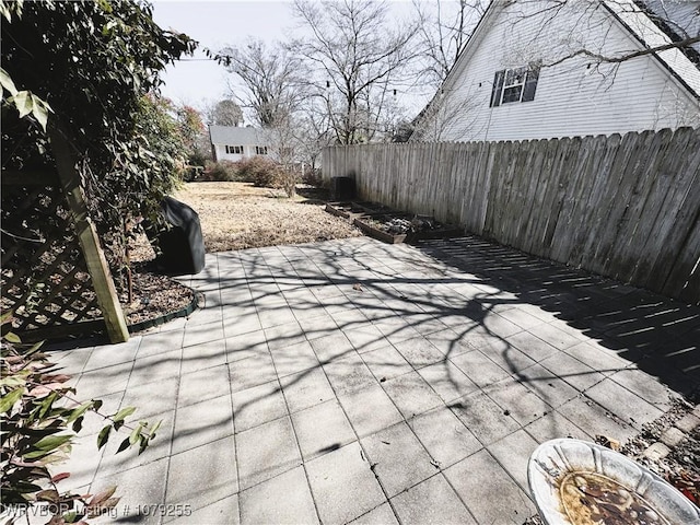 view of patio / terrace with fence