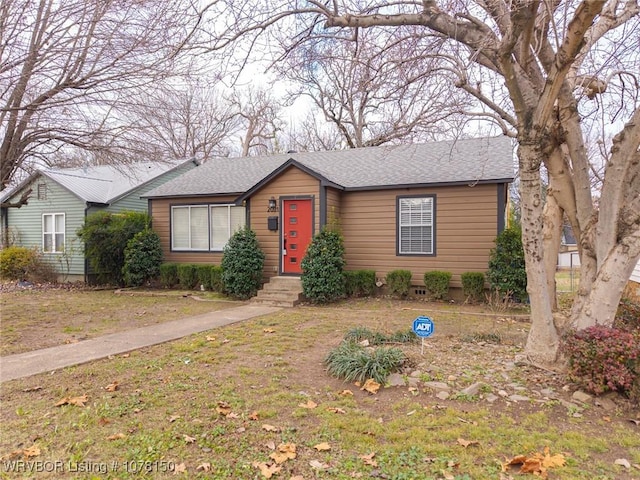 view of single story home