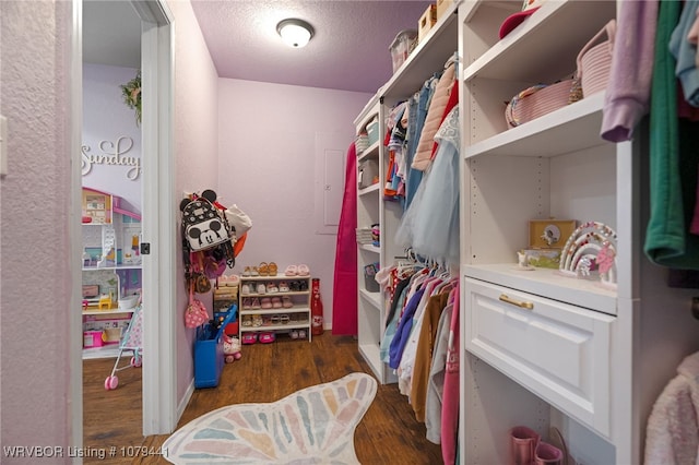 21580 Ranch Rd, Howe, OK 74940 - walk in closet with wood finished floors