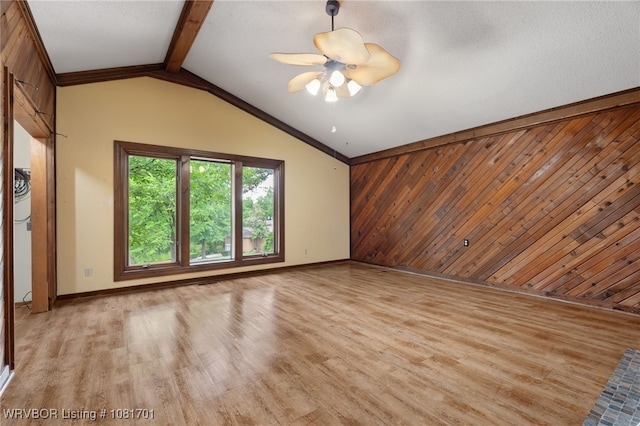 1808 Bramble Brae St, Fort Smith, AR 72908 - empty room with light wood-type flooring, a ceiling fan, and wood walls