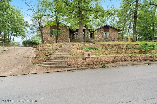1808 Bramble Brae St, Fort Smith, AR 72908 - view of front of home featuring stairs and stone siding