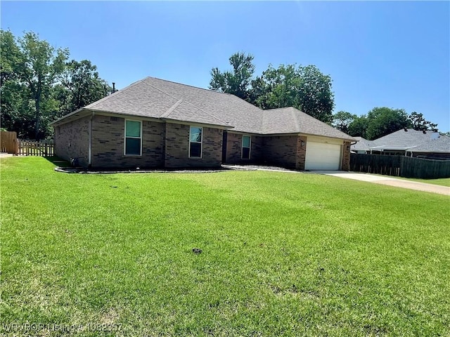 4104 Glen Flora Way, Fort Smith, AR 72908 - ranch-style home with brick siding, a garage, driveway, and roof with shingles
