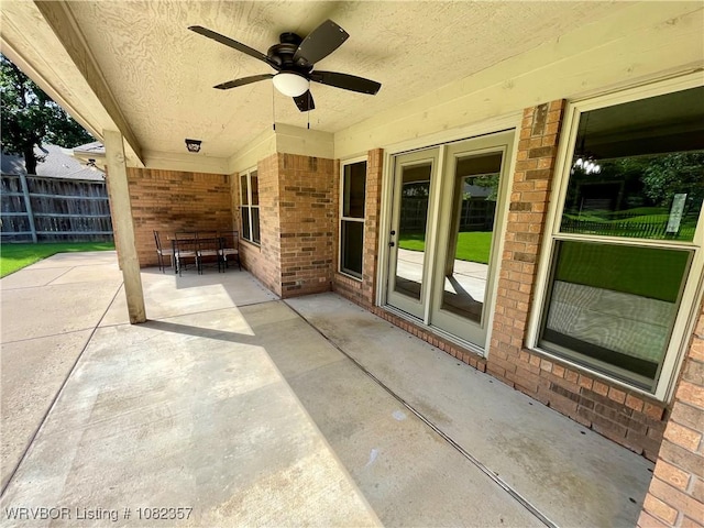 4104 Glen Flora Way, Fort Smith, AR 72908 - view of patio with ceiling fan