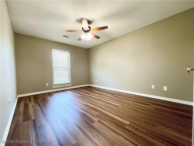 4104 Glen Flora Way, Fort Smith, AR 72908 - spare room with ceiling fan and dark wood-style floors