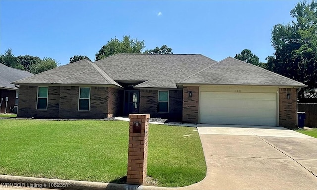 4104 Glen Flora Way, Fort Smith, AR 72908 - ranch-style house featuring brick siding, driveway, an attached garage, and roof with shingles