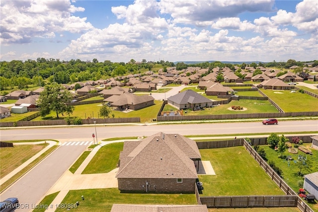 aerial view of residential area
