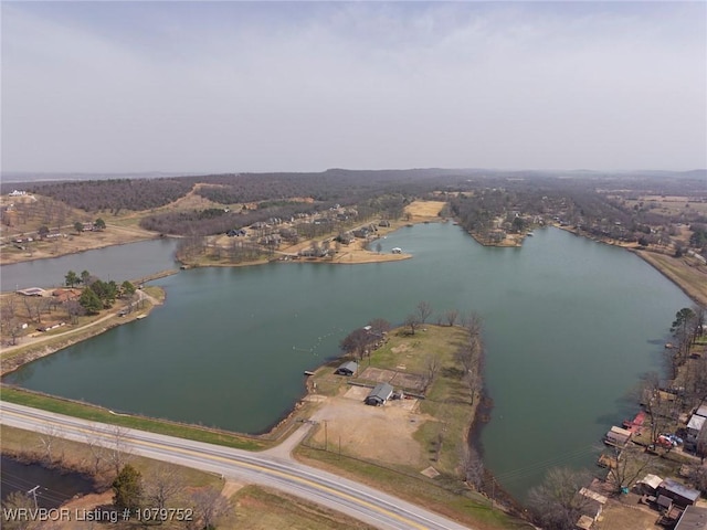 8437 Sebastian Lake Dr, Hackett, AR 72937 - birds eye view of property featuring a water view
