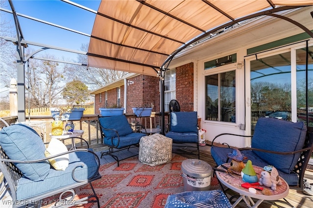 2027 High Meadow Ln, Alma, AR 72921 - view of patio featuring an outdoor hangout area
