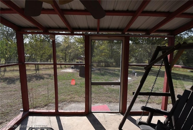 unfurnished sunroom featuring plenty of natural light