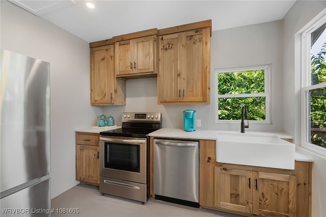 799 Sugar Maple Bnd, Rudy, AR 72952 - kitchen with appliances with stainless steel finishes, light countertops, and plenty of natural light