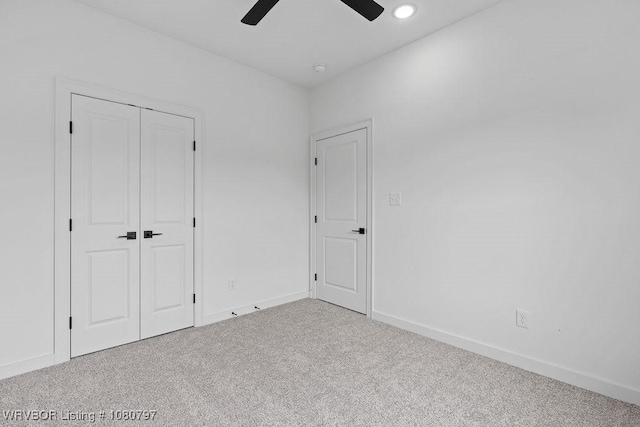 1317 Big Oak Dr, Alma, AR 72921 - unfurnished bedroom with carpet, a closet, baseboards, and ceiling fan