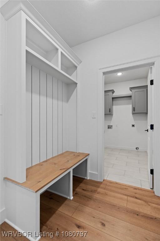 1317 Big Oak Dr, Alma, AR 72921 - mudroom featuring baseboards and light wood-type flooring