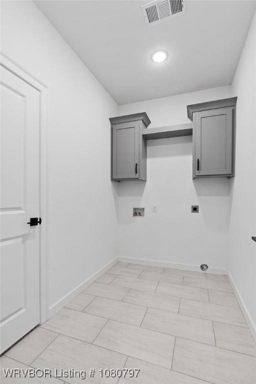 1317 Big Oak Dr, Alma, AR 72921 - clothes washing area featuring recessed lighting, baseboards, hookup for a washing machine, visible vents, and hookup for an electric dryer