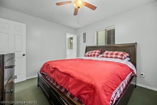 204 Cornell Ave, Fort Smith, AR 72908 - carpeted bedroom with baseboards and a ceiling fan