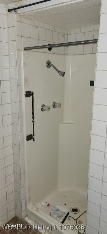 bathroom with a shower