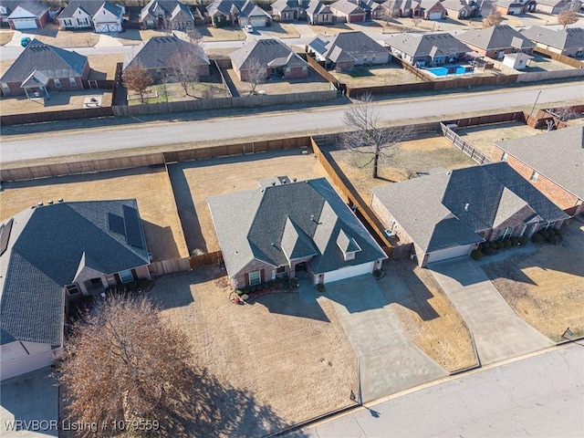 birds eye view of property featuring a residential view