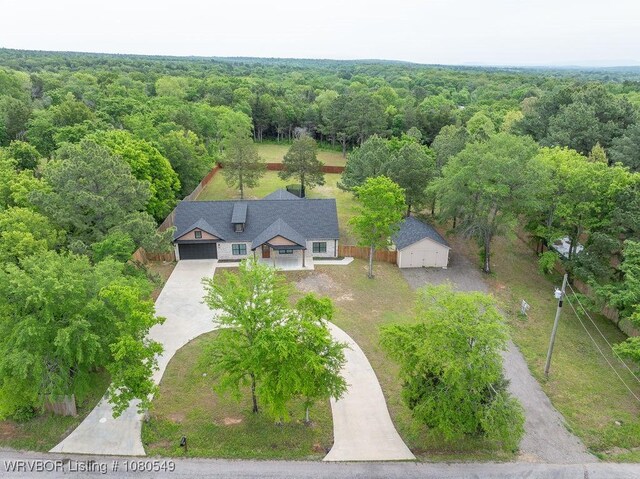 8208 Shaver Rd, Lavaca, AR 72941 - birds eye view of property with a view of trees