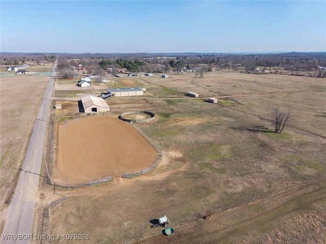 bird's eye view featuring a rural view