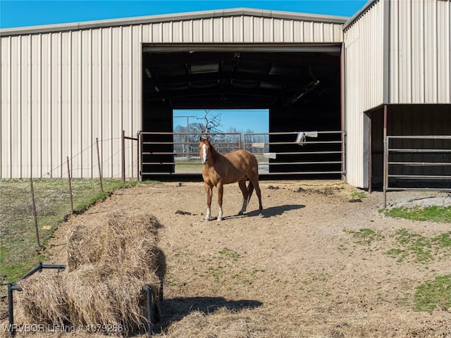 view of horse barn