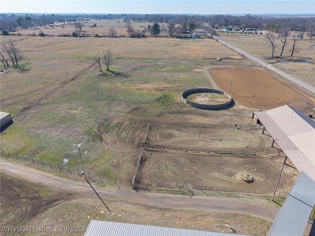 bird's eye view featuring a rural view