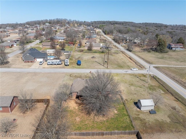 bird's eye view featuring a residential view