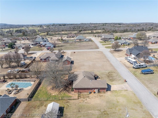 bird's eye view featuring a residential view