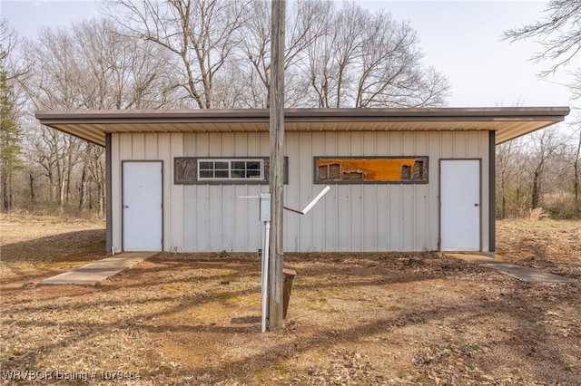 view of outbuilding featuring an outdoor structure