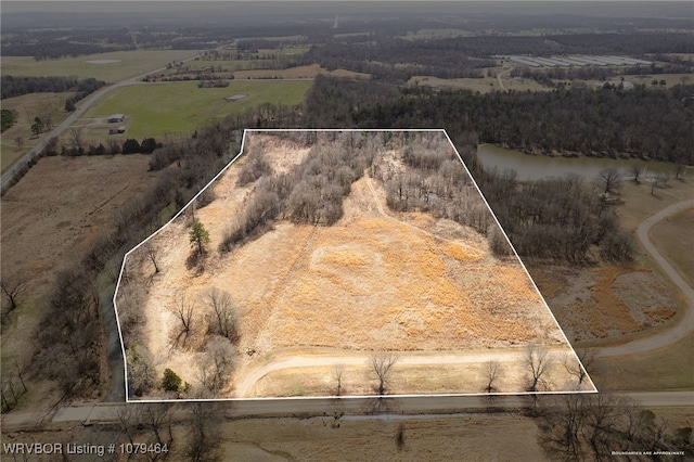 bird's eye view with a rural view