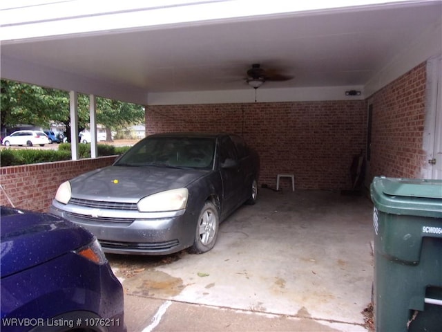 view of vehicle parking featuring a carport