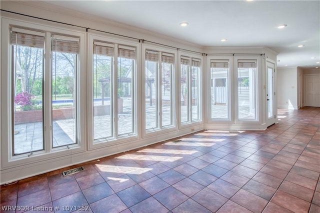2411 Wyndermere Way, Fort Smith, AR 72903 - doorway to outside featuring plenty of natural light, ornamental molding, recessed lighting, and tile patterned flooring