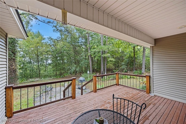 view of wooden terrace